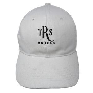 TRS Hotels Strapback Hat White One Size Adjustable Embroidered 6 Panel